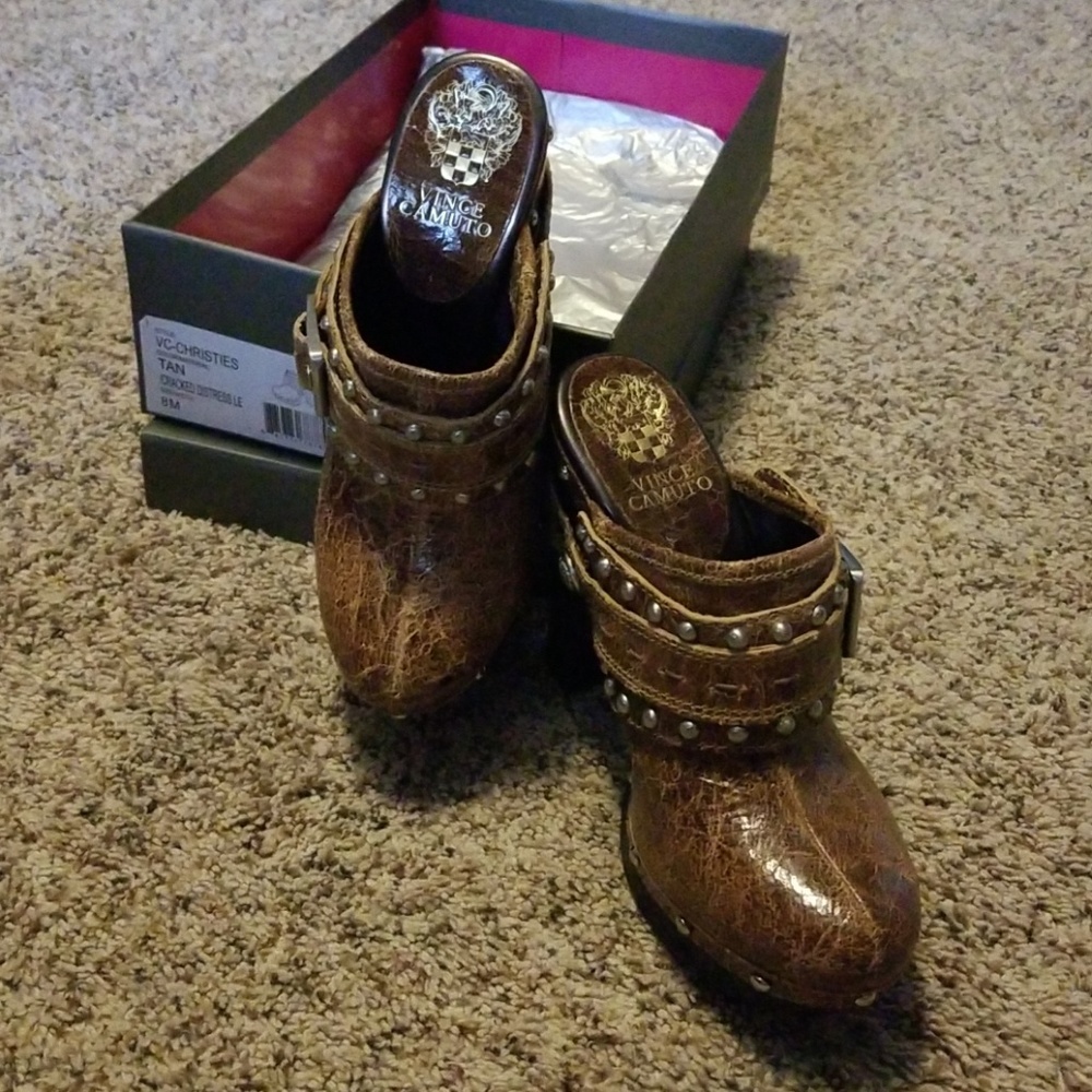 Vince Camuto high heel platform clog.